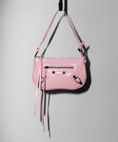【 ショルダーストラップ付き２WAY 】ヴィンテージライクグランジミニハンドバッグ／ vintage like grunge mini hand bag