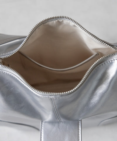 【 ３color 】ベルテッドフェイクレザーショルダーバッグ ／ belted fake leather shoulder bag