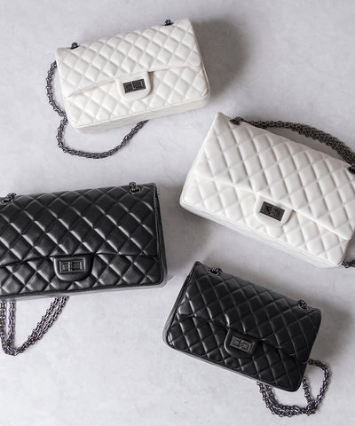 【 ２color 】キルティングチェーンスクエアショルダーバッグ ／ quilting chain square shoulder bag