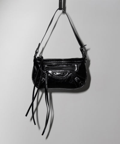 【 ショルダーストラップ付き２WAY 】ヴィンテージライクグランジミニハンドバッグ／ vintage like grunge mini hand bag