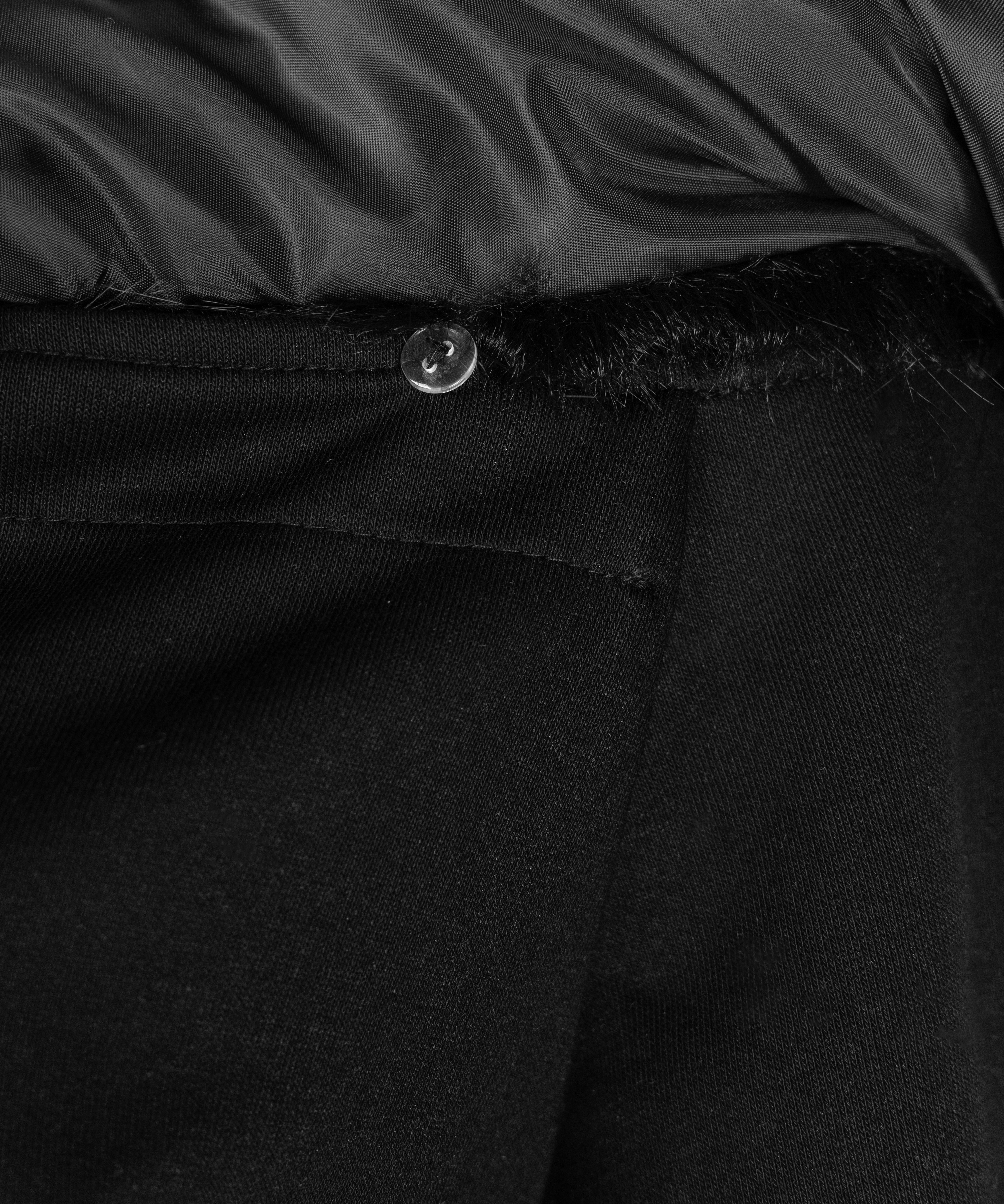 【 セットアップ 】ファーダブルジップワンショルスウェット＆タックワイドスウェットパンツ ／ Fur double-zip one-shoulder sweatshirt ＆ tuck wide sweatpants SETUP