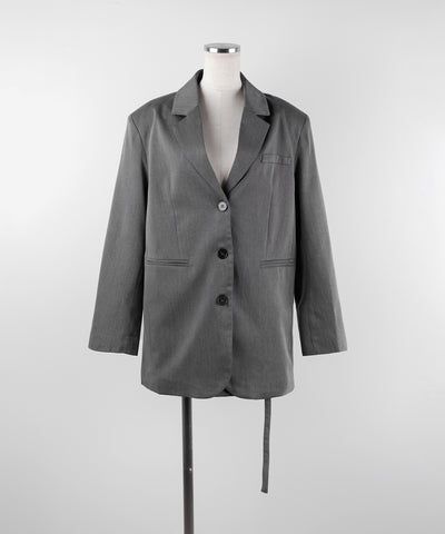 【 セットアップ 】オーバーサイズテーラードジャケット ＆ ハイウエストミニスカパン SET ／ oversize tailored jacket & high waist mini skirt pants SET