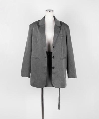 【 セットアップ 】オーバーサイズテーラードジャケット ＆ ハイウエストミニスカパン SET ／ oversize tailored jacket & high waist mini skirt pants SET