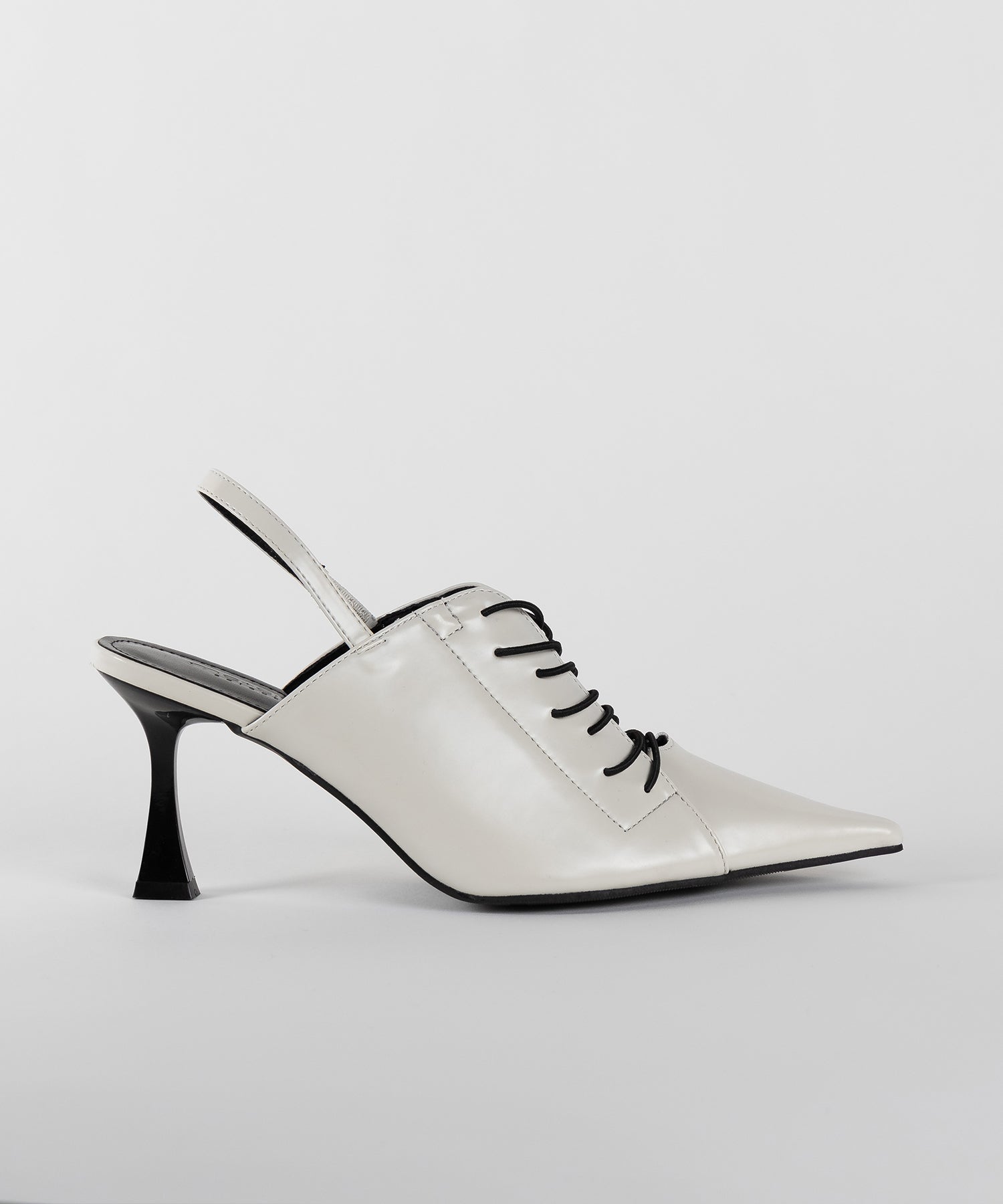 【 ３color 】ポインテッドトゥレースアップスニーカーミュール ／ pointed toe lace up sneaker mules