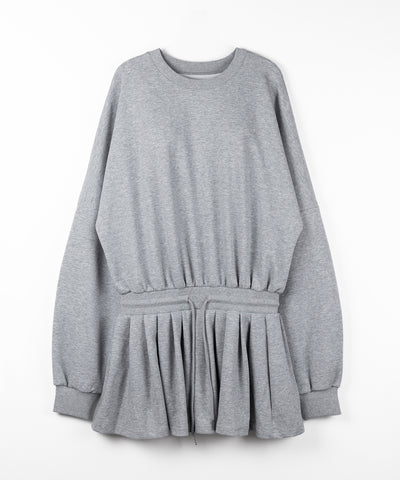 オーバースウェットフレアミニワンピース ／ over sweat flare mini onepiece