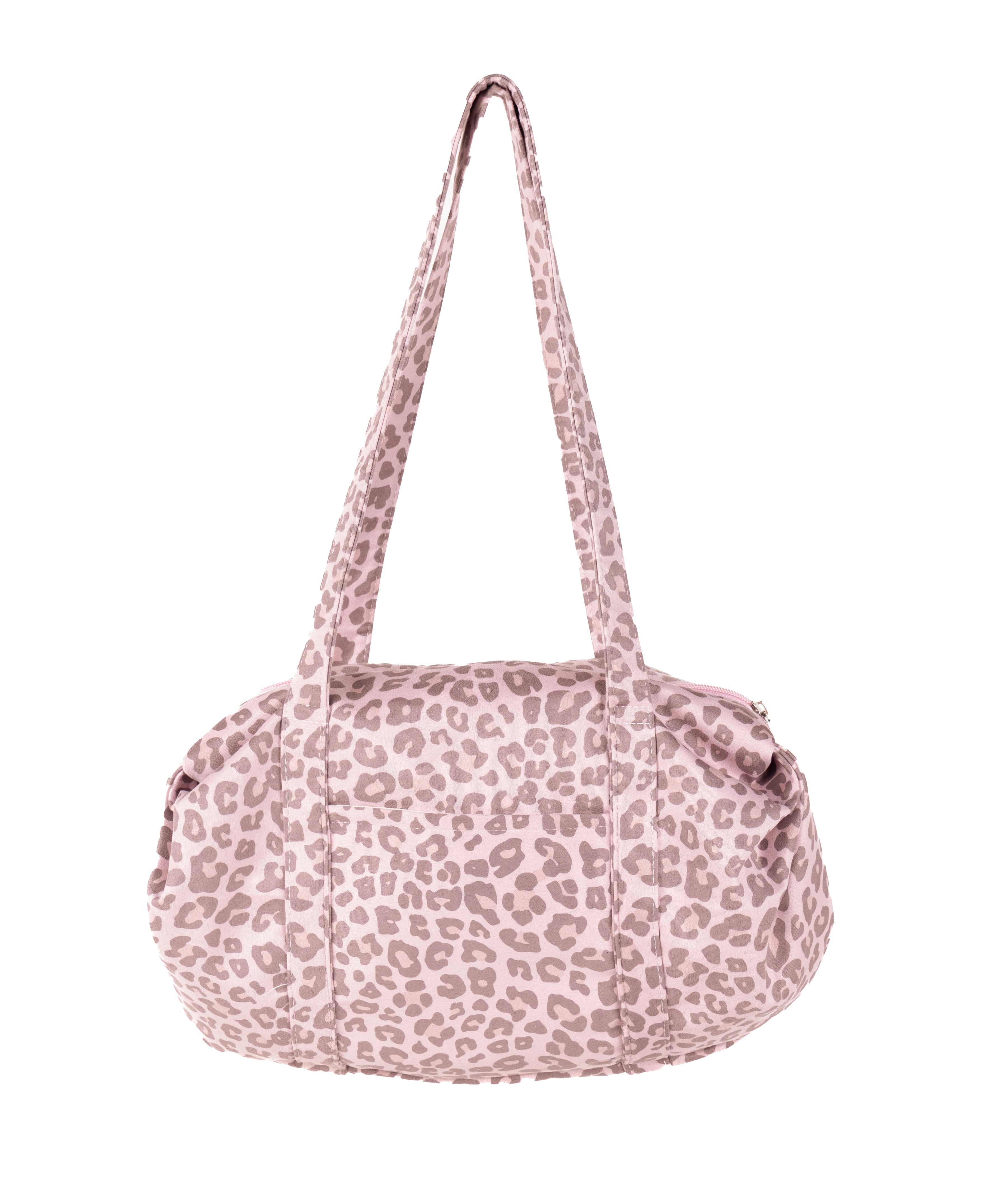 ヴィンテージライクピンクレオパードミニボストンショルダーバッグ　／ vintage like pink leopard mini boston shoulder bag