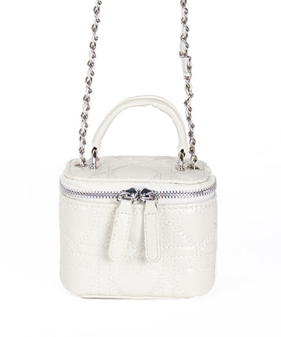 ハートキルティングミニバニティバッグ / heart quilted mini vanity bag