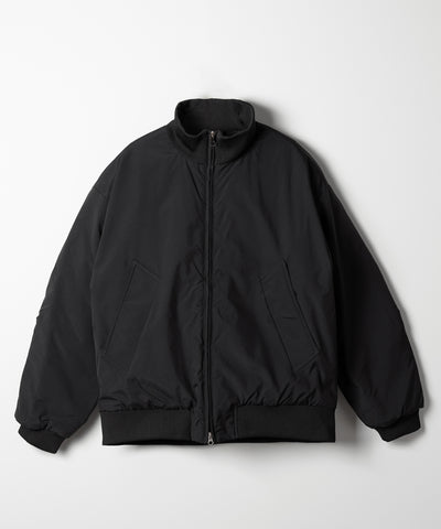 ダブルジップスタンドカラー中綿オーバーブルゾン ／ Double-zip stand-collar padded overblouson