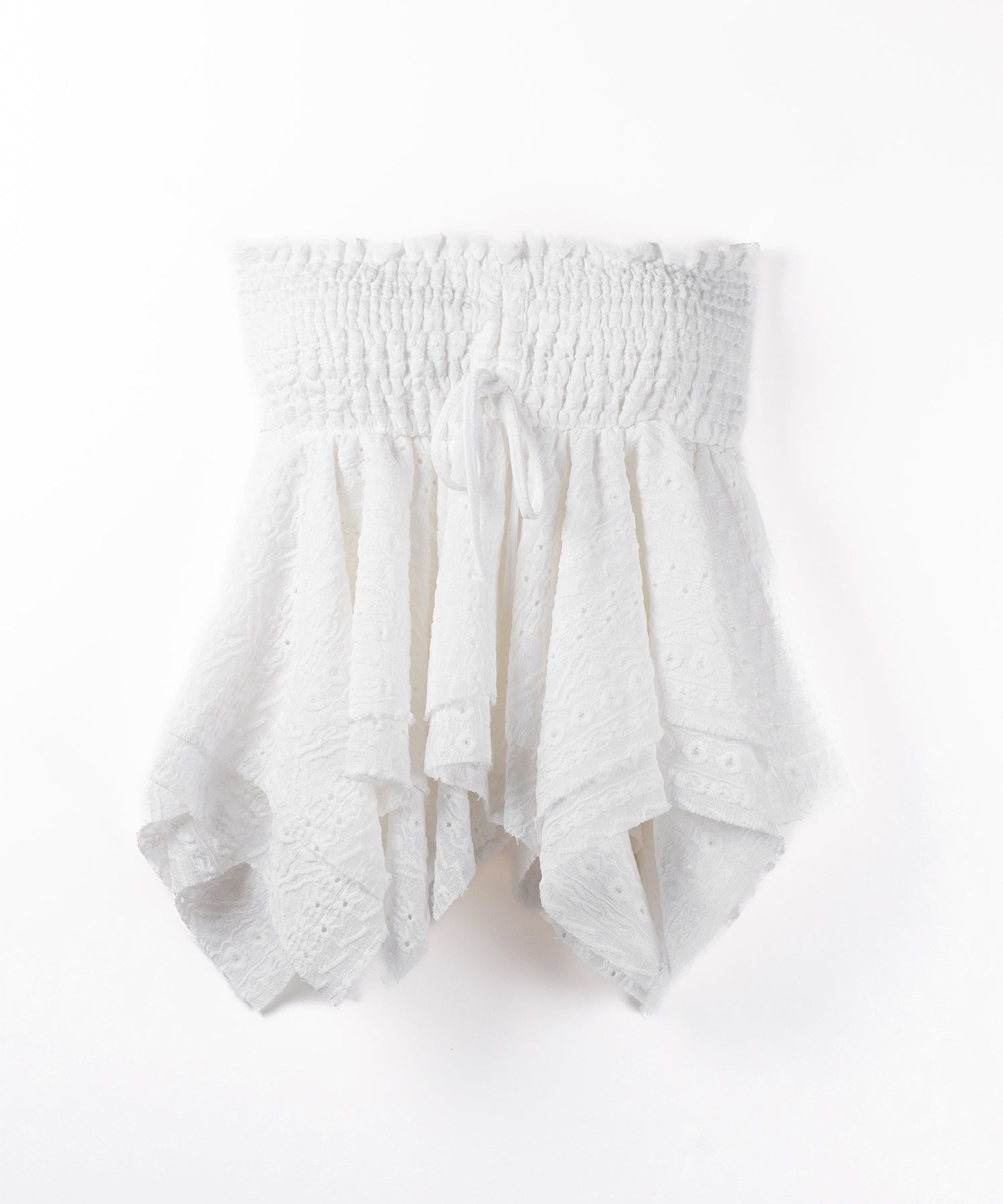 【 トップスとしても使える２WAY 】シャーリングリボンフリルビスチェミニスカート ／ shirring ribbon frill bustier mini skirt