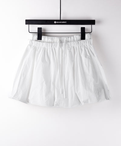 【 ２color ／インパン裏地付き 】フェイクレイヤードコットンバルーンミニスカート ／ fake layered cotton balloon mini skirt