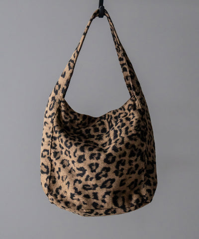 【 ２color 】レオパードワンハンドルショルダートートバッグ ／ leopard onehandle shoulder tote bag