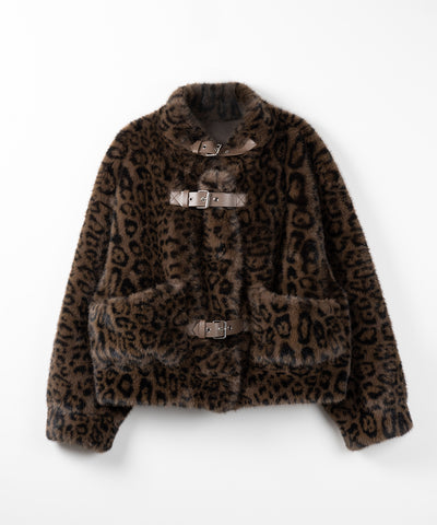 【 ２color 】B-3 レオパードボリュームファーコート ／ B-3 leopard volume fur coat