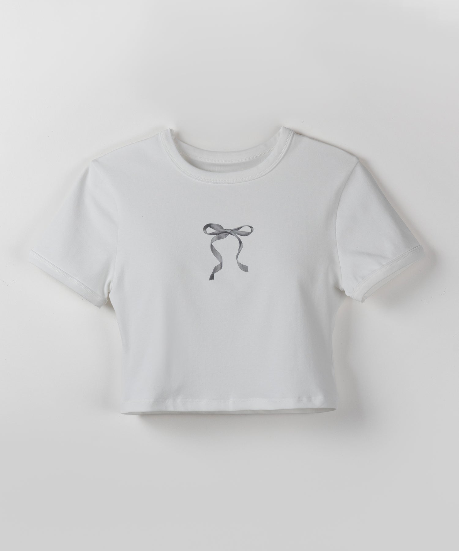【 ４color 】ミニリボンショートちびＴシャツ ／mini ribbon short chibi Tee
