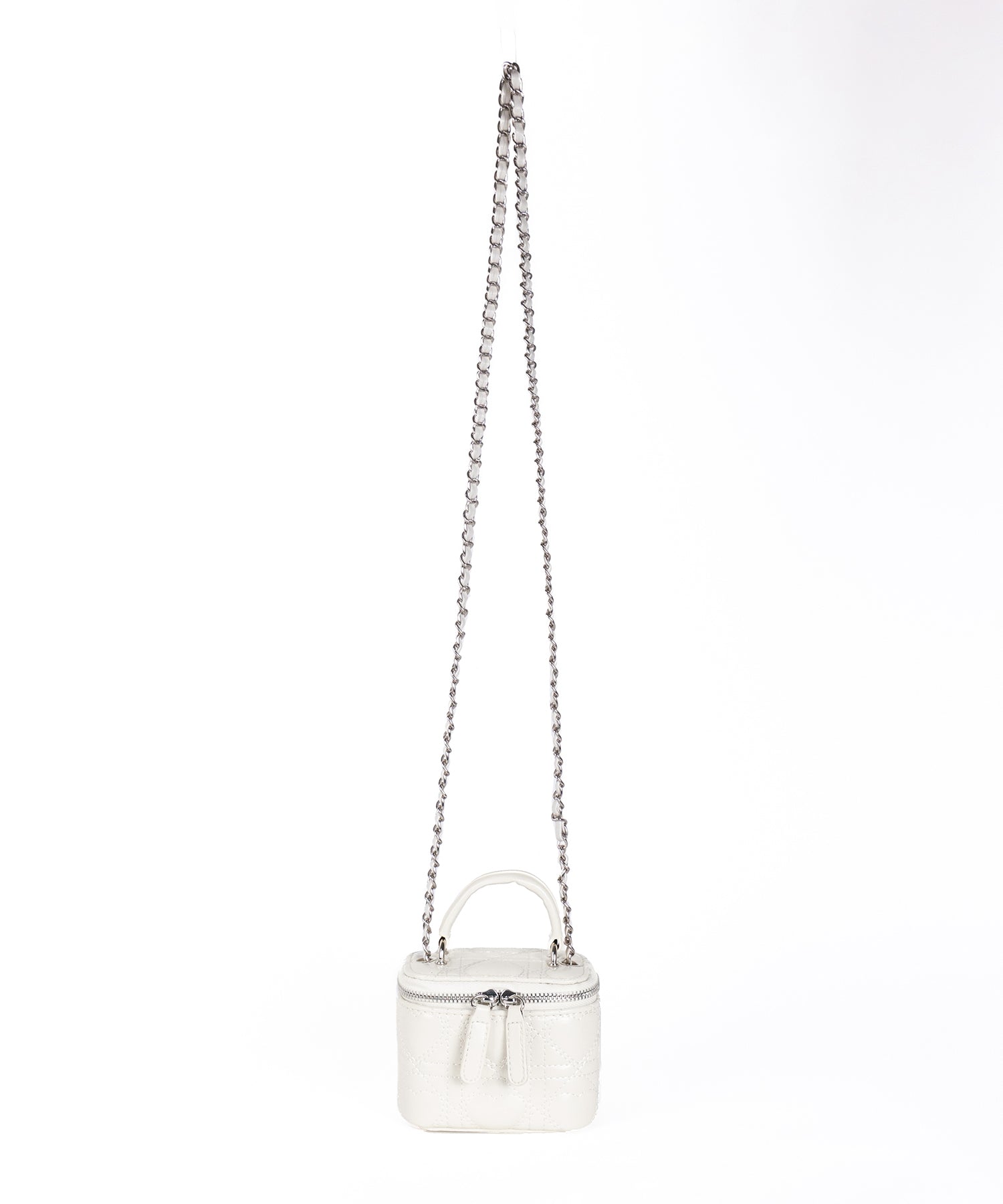 ハートキルティングミニバニティバッグ / heart quilted mini vanity bag