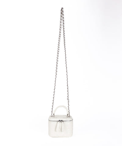 ハートキルティングミニバニティバッグ / heart quilted mini vanity bag