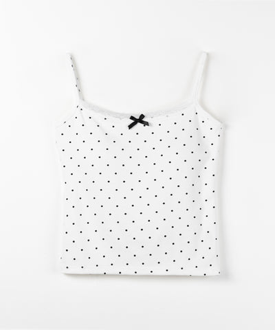 ミニリボンドットレースキャミソール ／ mini ribbon dot lace camisole