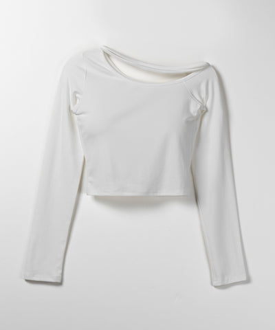 【 ３color 】ストラップワンショルダーショートカットソートップス ／ strap one shoulder short cutsew tops