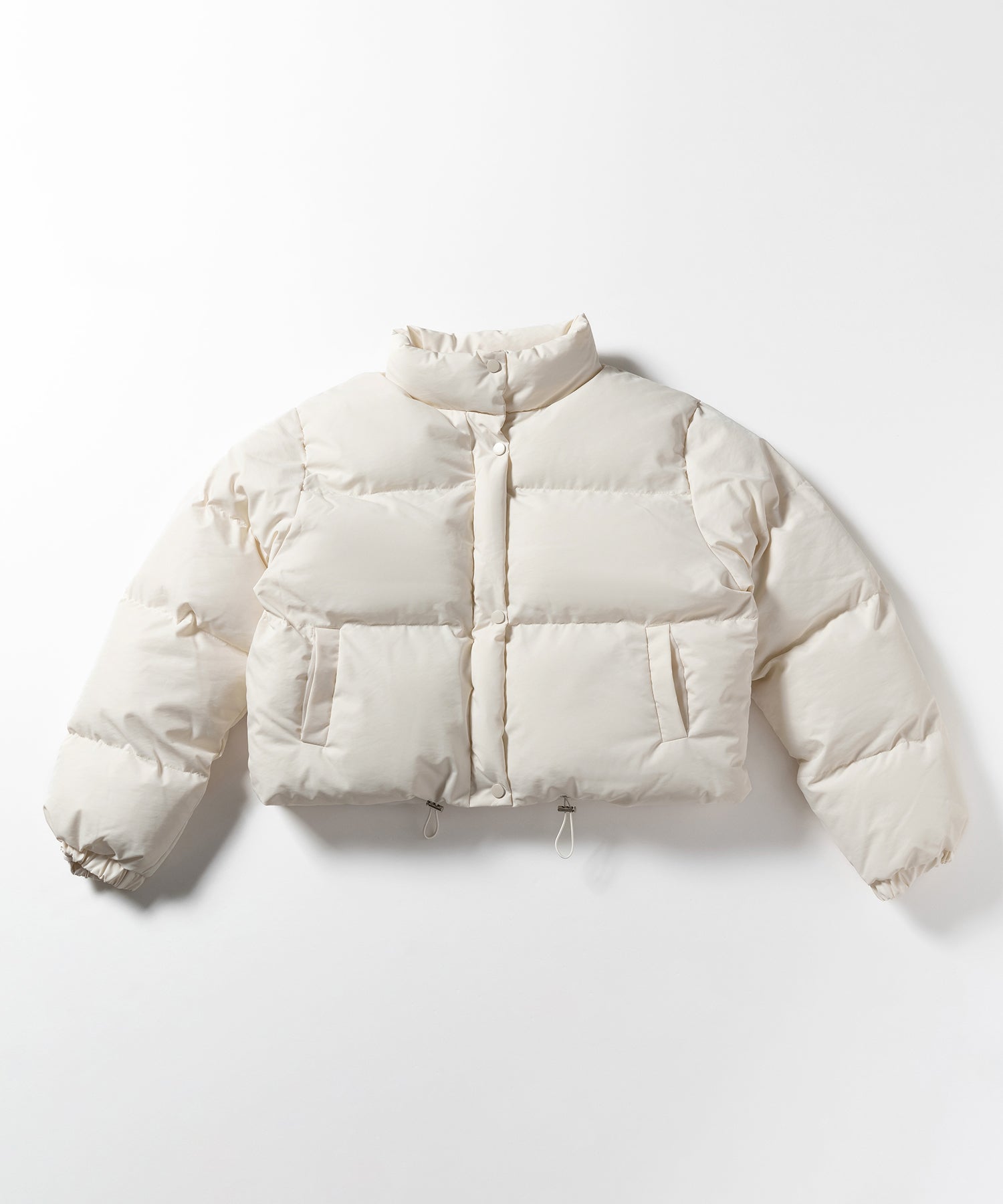 【裾絞り可能２WAY 】ニュアンスカラーショートパフダウンジャケット