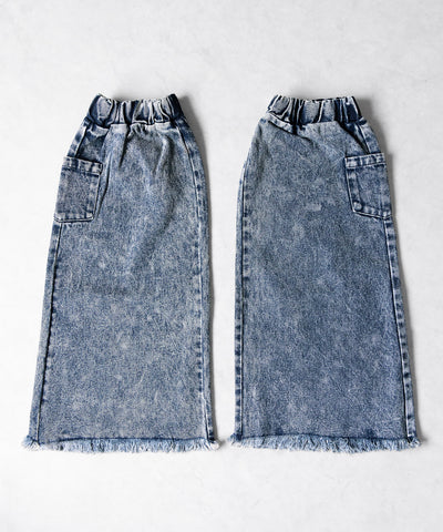 【 セットアップ着用可能 】ヴィンテージケミカルブリーチデニムレッグカバー ／ vintage chemical bleach denim leg cover
