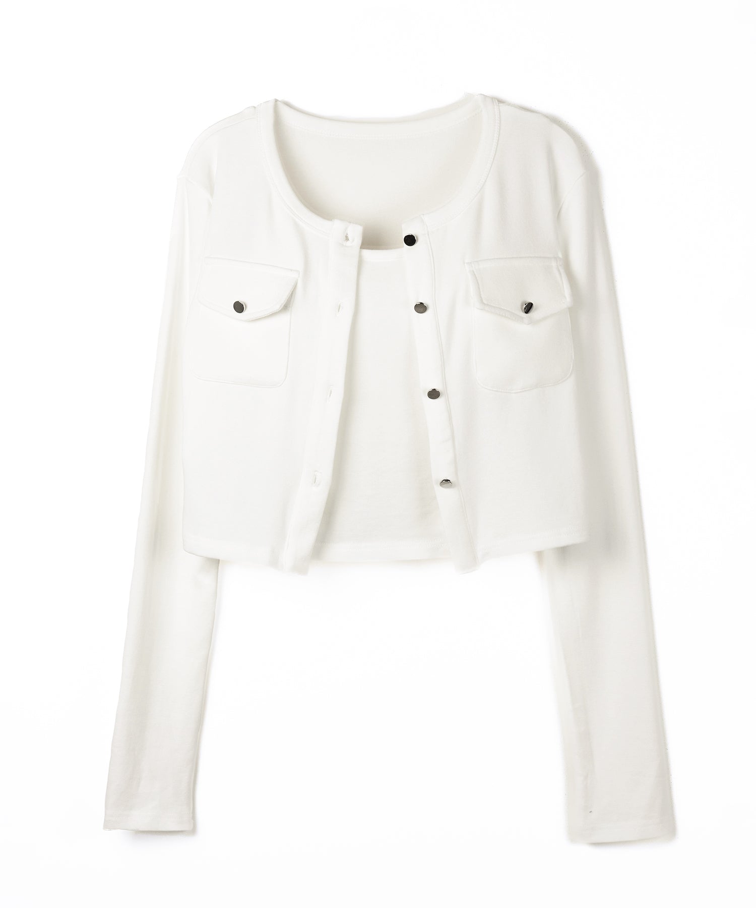 【 ２点セット 】アウトポケットカーディガン ＋ キャミソールセット ／ ( 2piece set ) out pocket cardigan + camisole SET