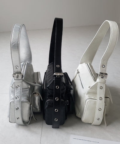 【 ３color 】４アウトポケットヴィンテージスクエアショルダーバッグ ／ 4 outpocket vintage square shoulder bag