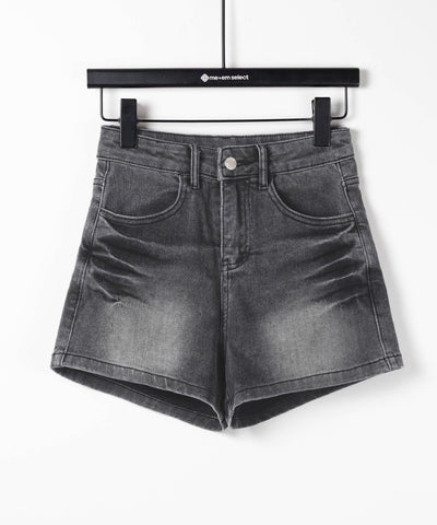 ハイウエストタイトデニムショートパンツ ／ high waist tight short pants