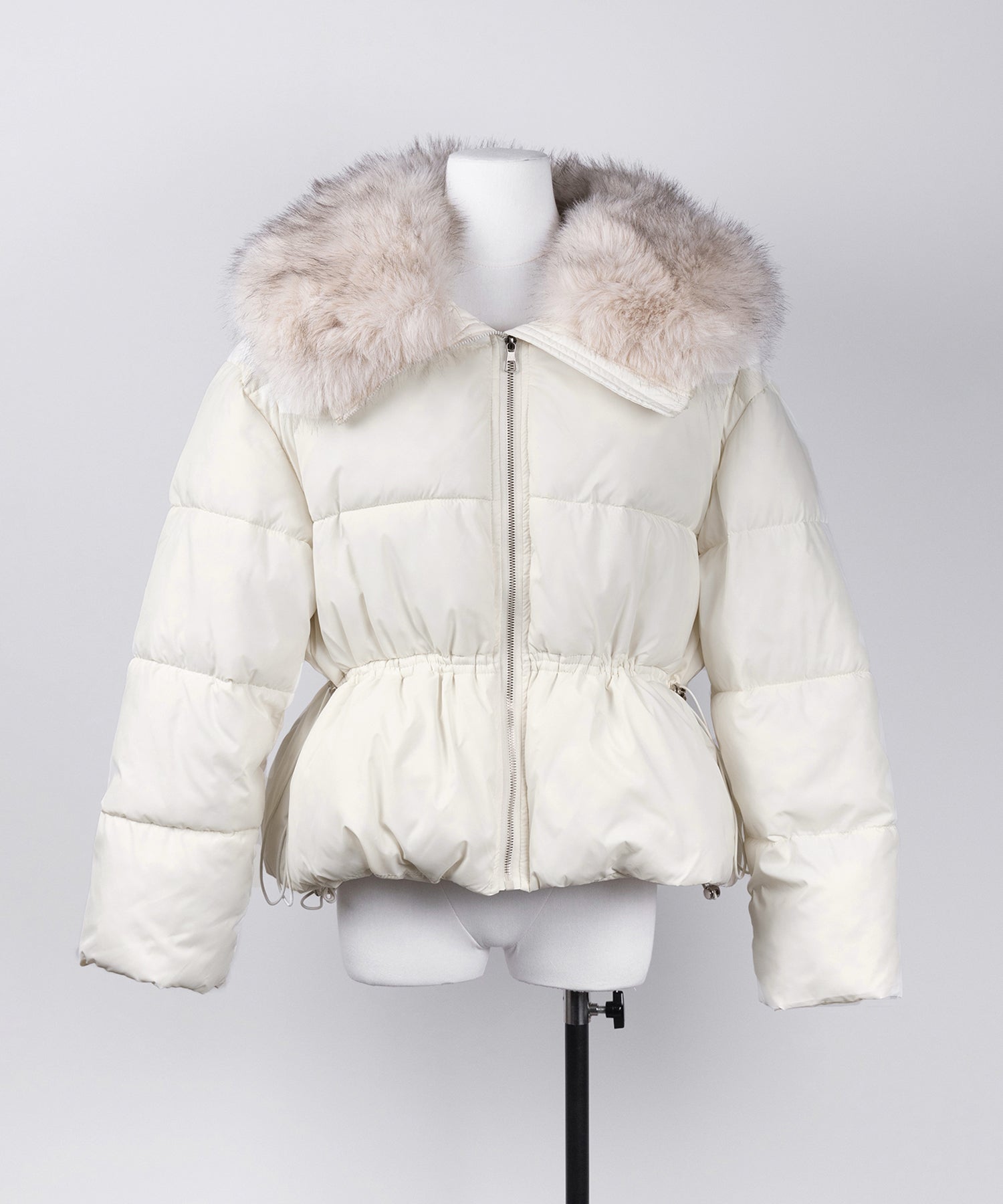 ファーカラーウエストマークミディダウンジャケット ／ fur collar waist-mark midi down jacket