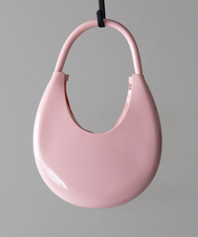【 ２color 】 PVC ハーフムーンショルダーバッグ ／ PVC HALF MOON SHOULDER BAG