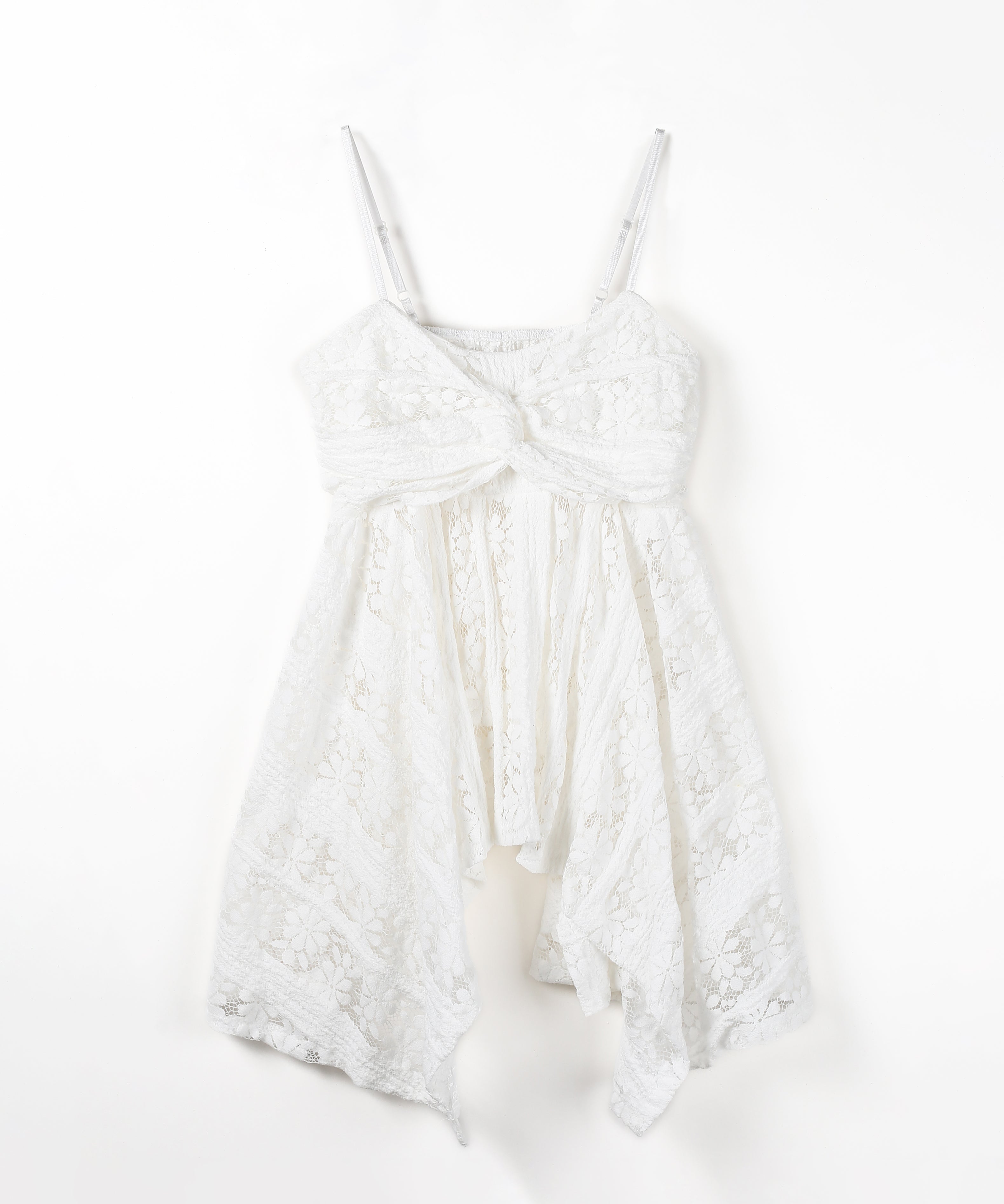 フロントリボンレースフレアキャミチュニック ／ front ribbon lace