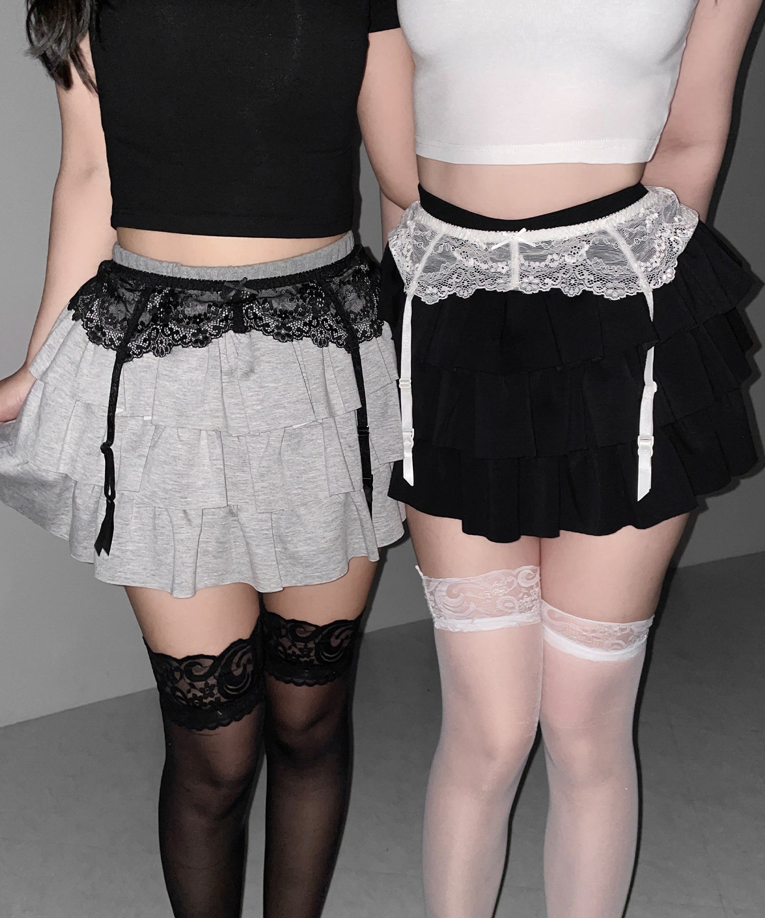 レースリボンストラップガーターベルト ／lace ribbon strap garter belt