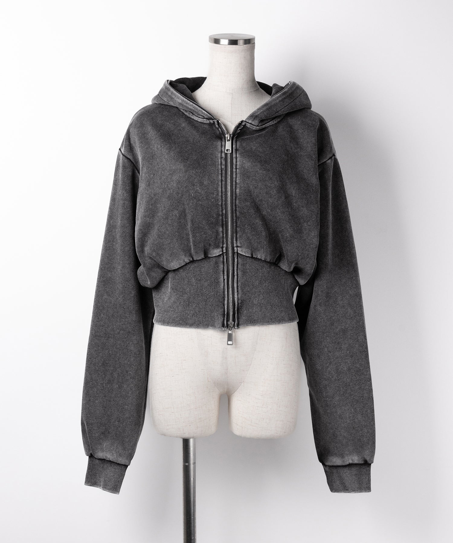 【 セットアップ 】ピグメントヴィンテージショートパーカー ＋ ワイドパンツ SET ／ pigment vintage short hoodie + wide pants SET