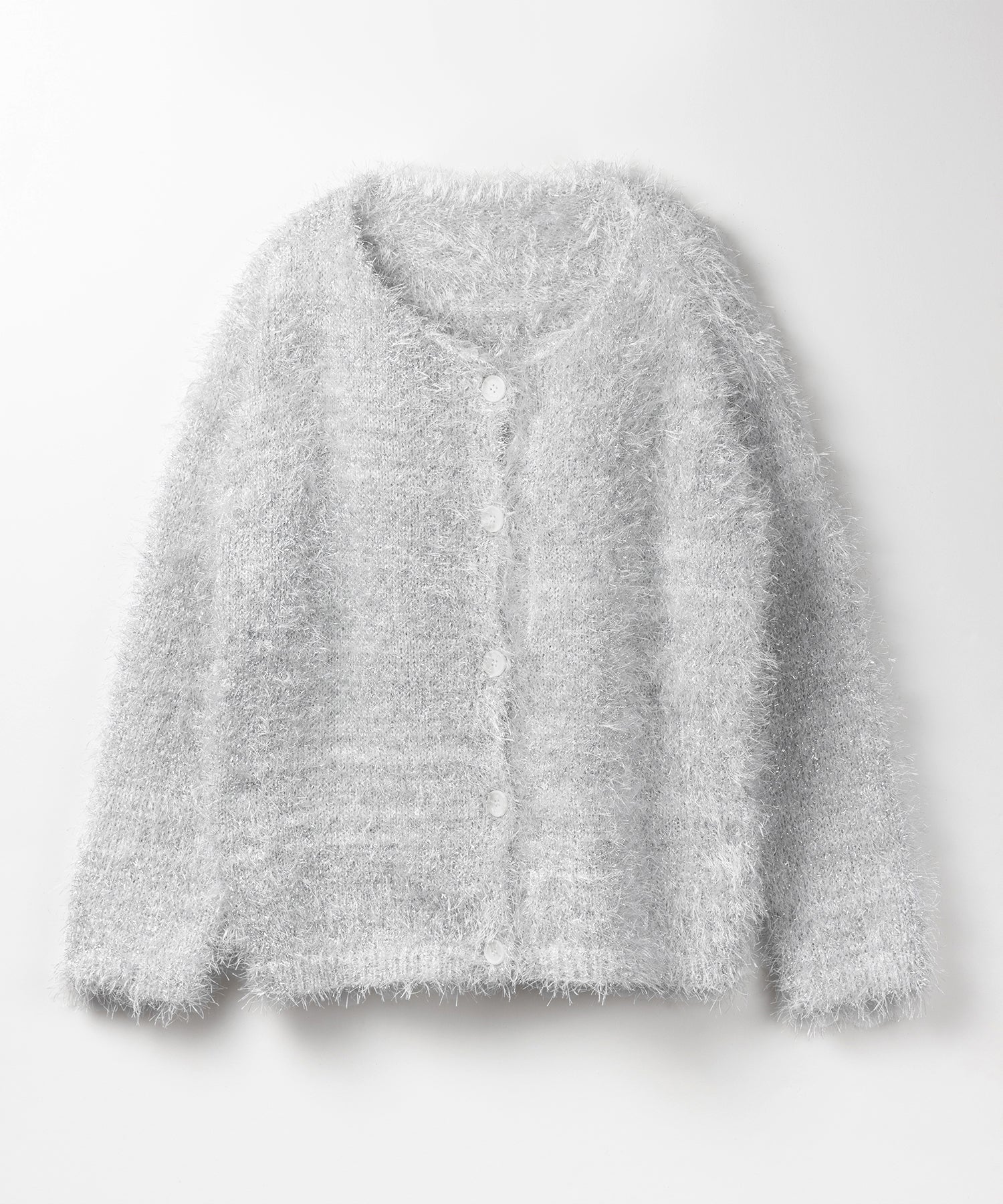 【 ２color 】ラメシャギーオーバーニットカーディガン ／ rame shaggy over knit cardigan
