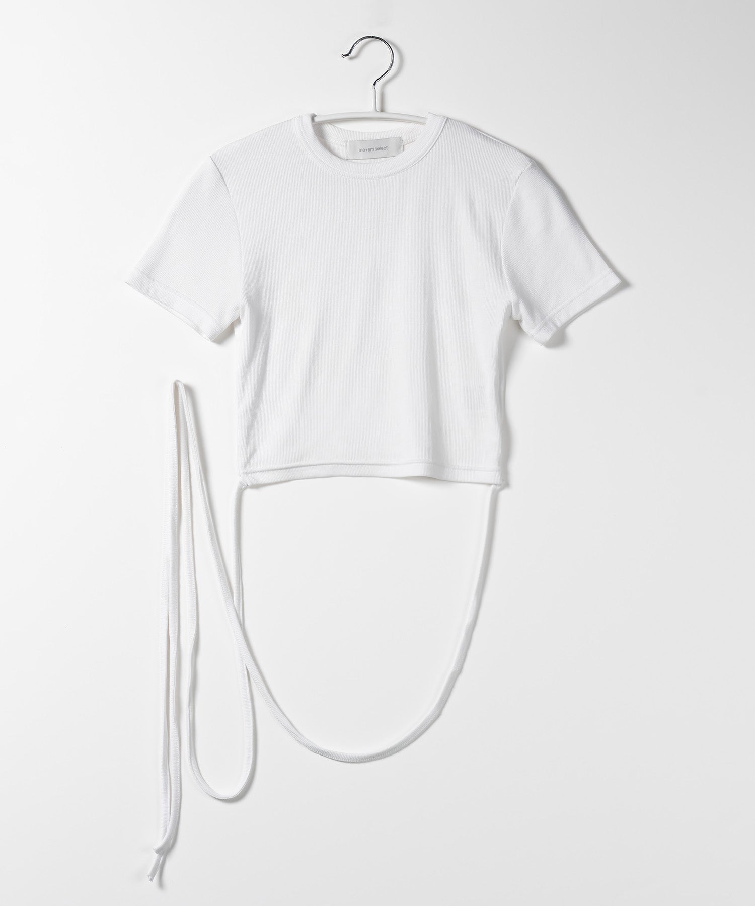 【 ４color 】ストラップウエストリボンショート半袖Ｔシャツ【 韓国製 】