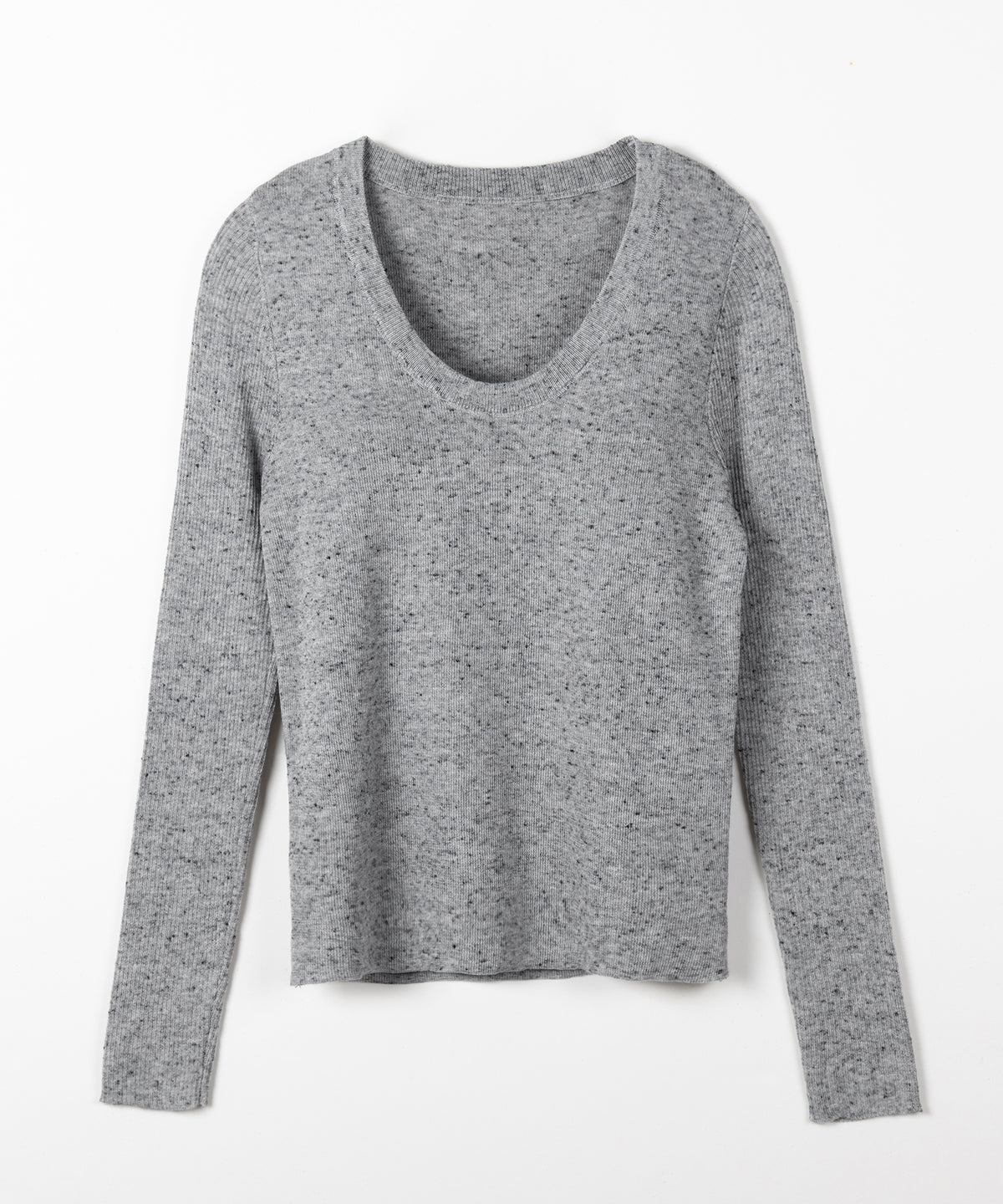 メランジネップルーズニットトップス ／ melange nep loose knit tops