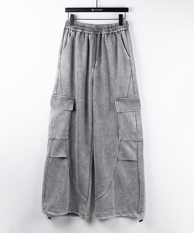 【 裾絞り可能２WAY 】ピグメントヴィンテージタックカーゴスウェットパンツ ／ pigment vintage tuck cargo sweatpants