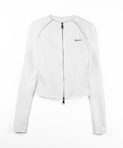 ダブルジップバイカースリムトップス ／ double zip biker slim tops
