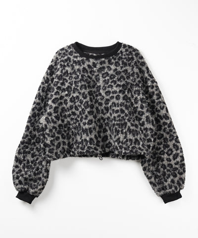 【 ２WAY 】レオパードショートボアプルオーバー ／ 2WAY reopard short boa pullover