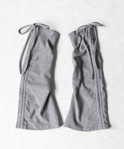 【 ２color 】ストラップリボンサイドシャーリングレッグカバー ／ strap ribbon side shirring leg cover