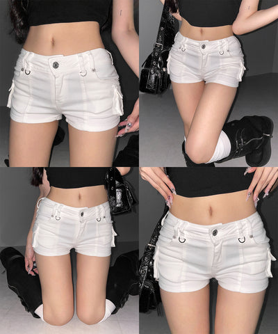 カーゴポケットリングマイクロショートパンツ ／ cargo pocket ring micro shorts