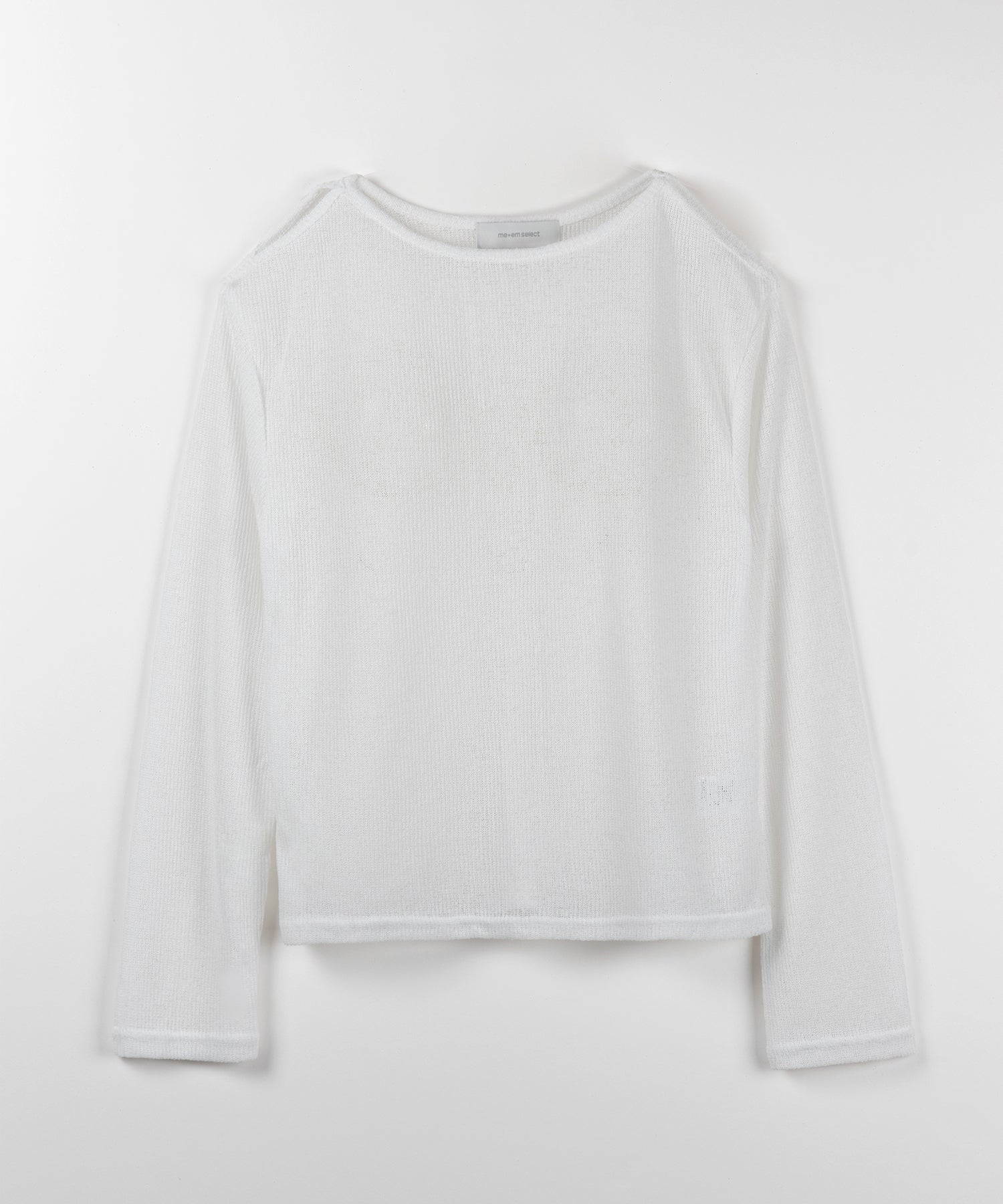 【 ３color 】カットアウトショルダールーズシアートップス ／ cutout shoulder loose sheer tops