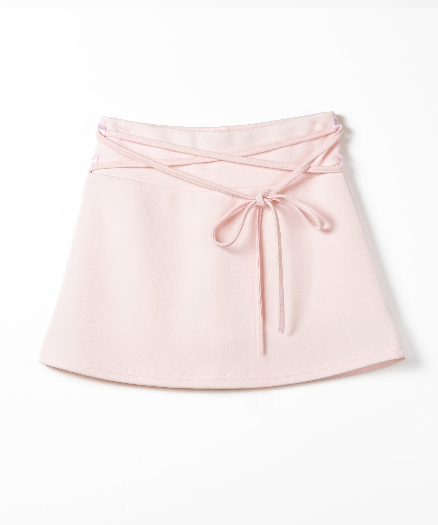 【 インパン裏地付き 】ストリングリボンミニスカート ／ string ribbon mini skirt