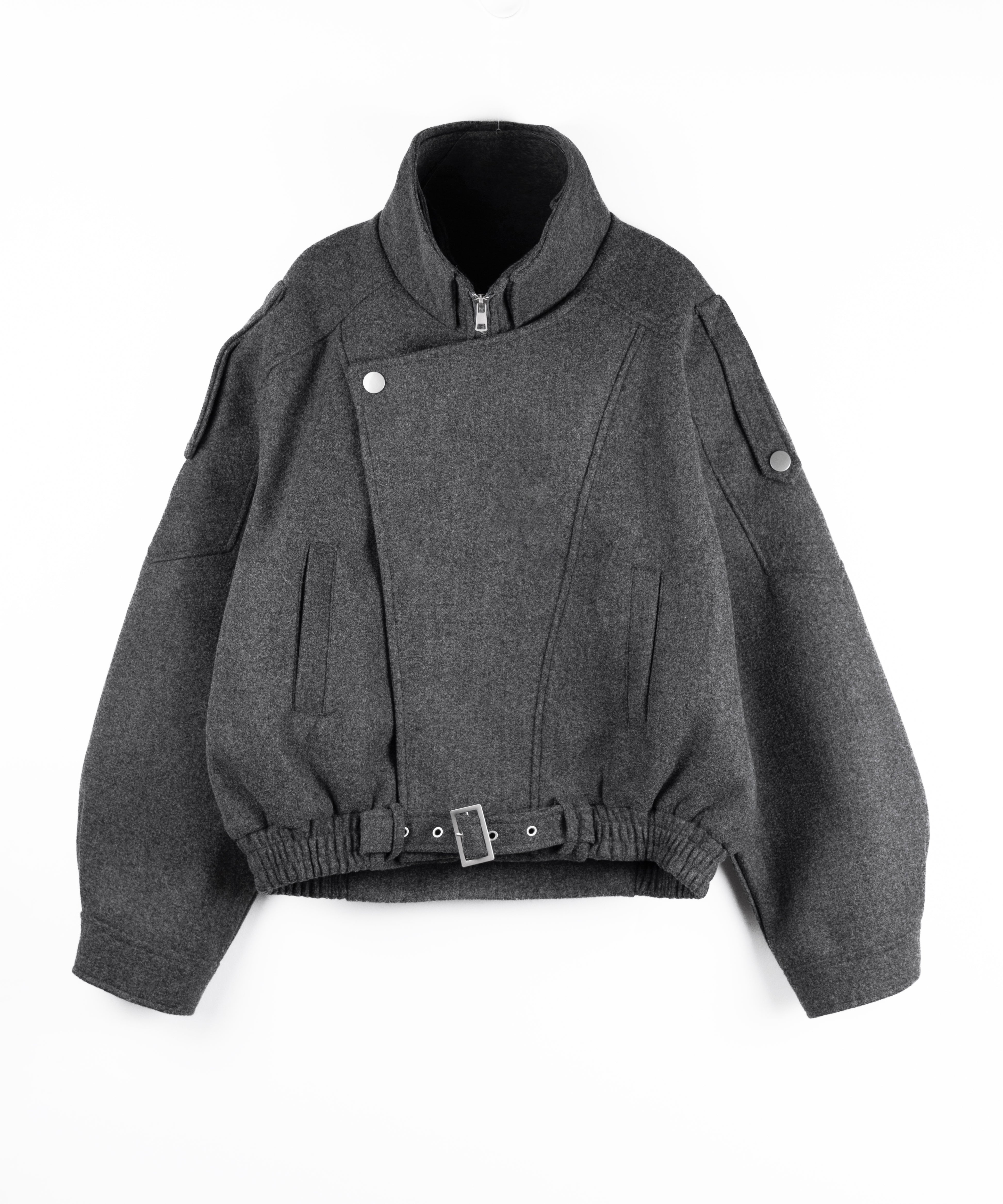 ウールライクベルテッドオーバーコート ／ wool like belted over coat