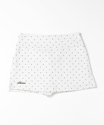 【 インパン裏地付 】ドットロゴレイヤードミニスカパン ／ dot logo layered mini skirt pants