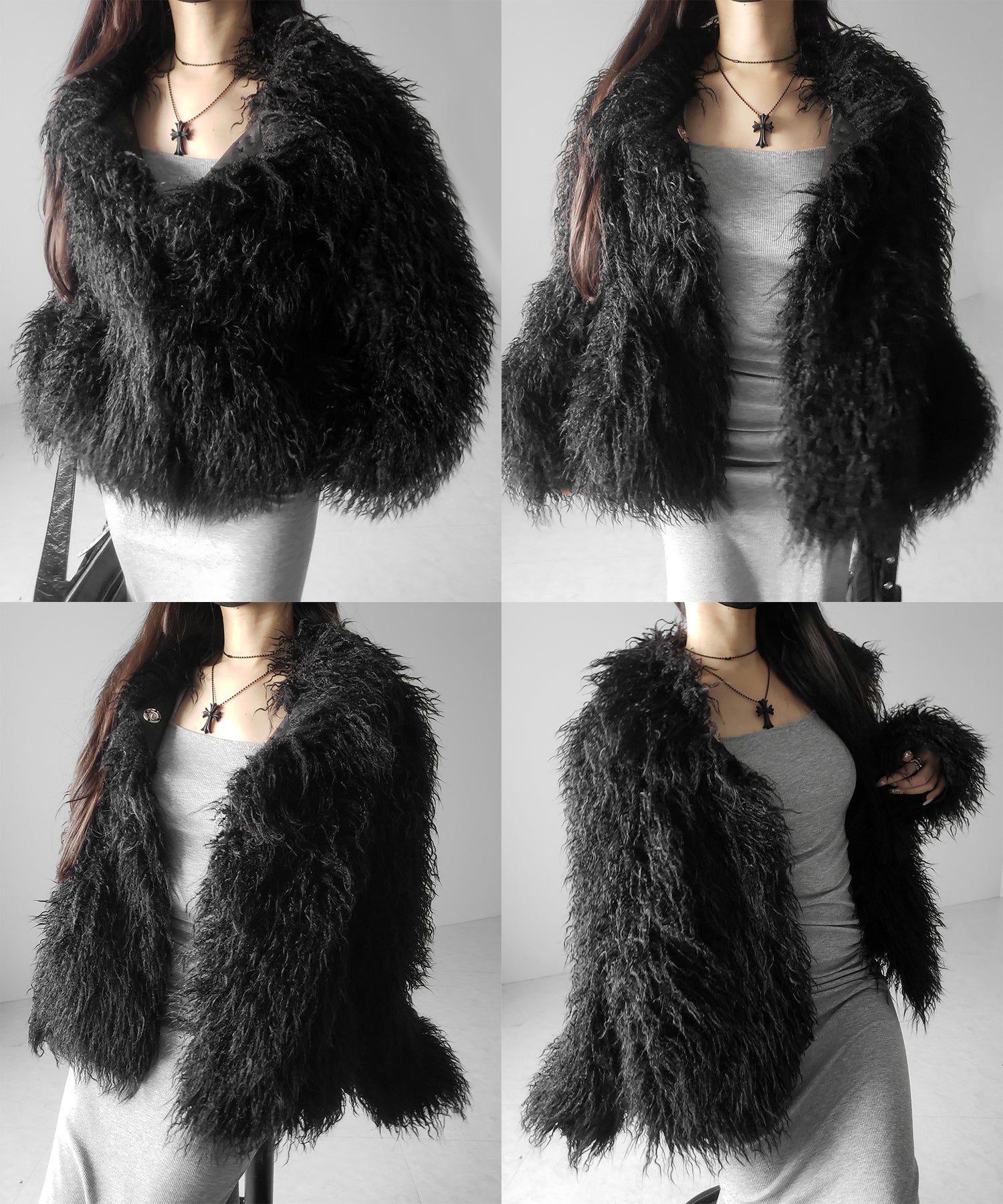 シャギーフェイクファーレディミドルコート ／ shaggy fake fur lady middle coat