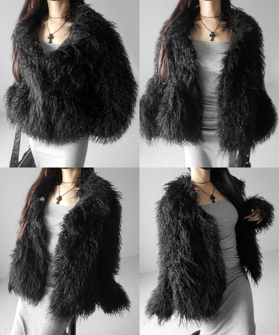 シャギーフェイクファーレディミドルコート ／ shaggy fake fur lady middle coat