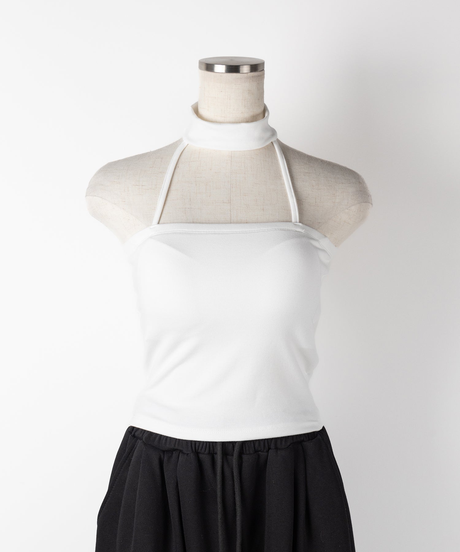 【 ３color ／ カップ付 】ダブルラインストラップチョーカーキャミソール ／ double line strap choker camisole