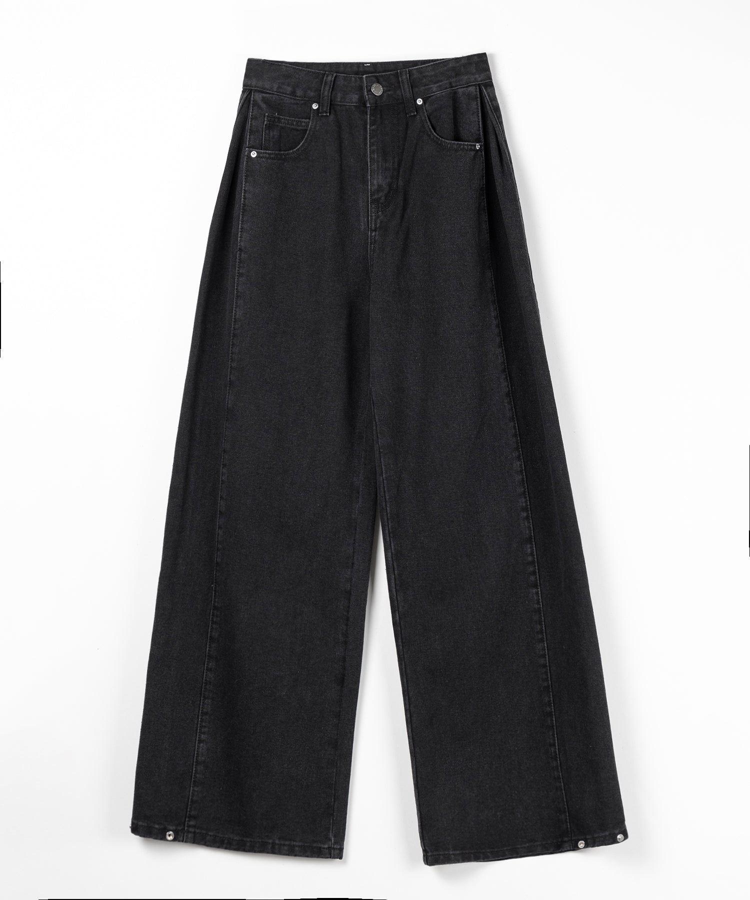 ヴィンテージライクウォッシュカーブワイドデニム ／ vintage like wash curve wide denim