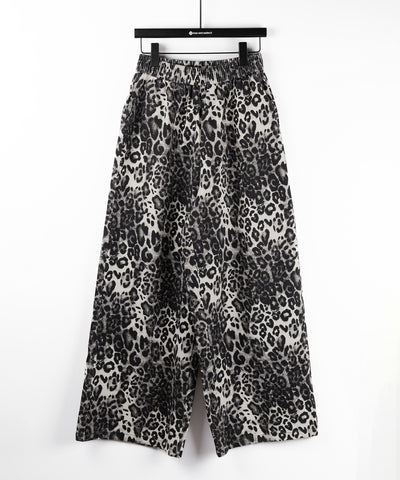 【 ２color 】ヴィンテージライクレオパードツイルワイドパンツ ／ vintage like leopard twill wide pants