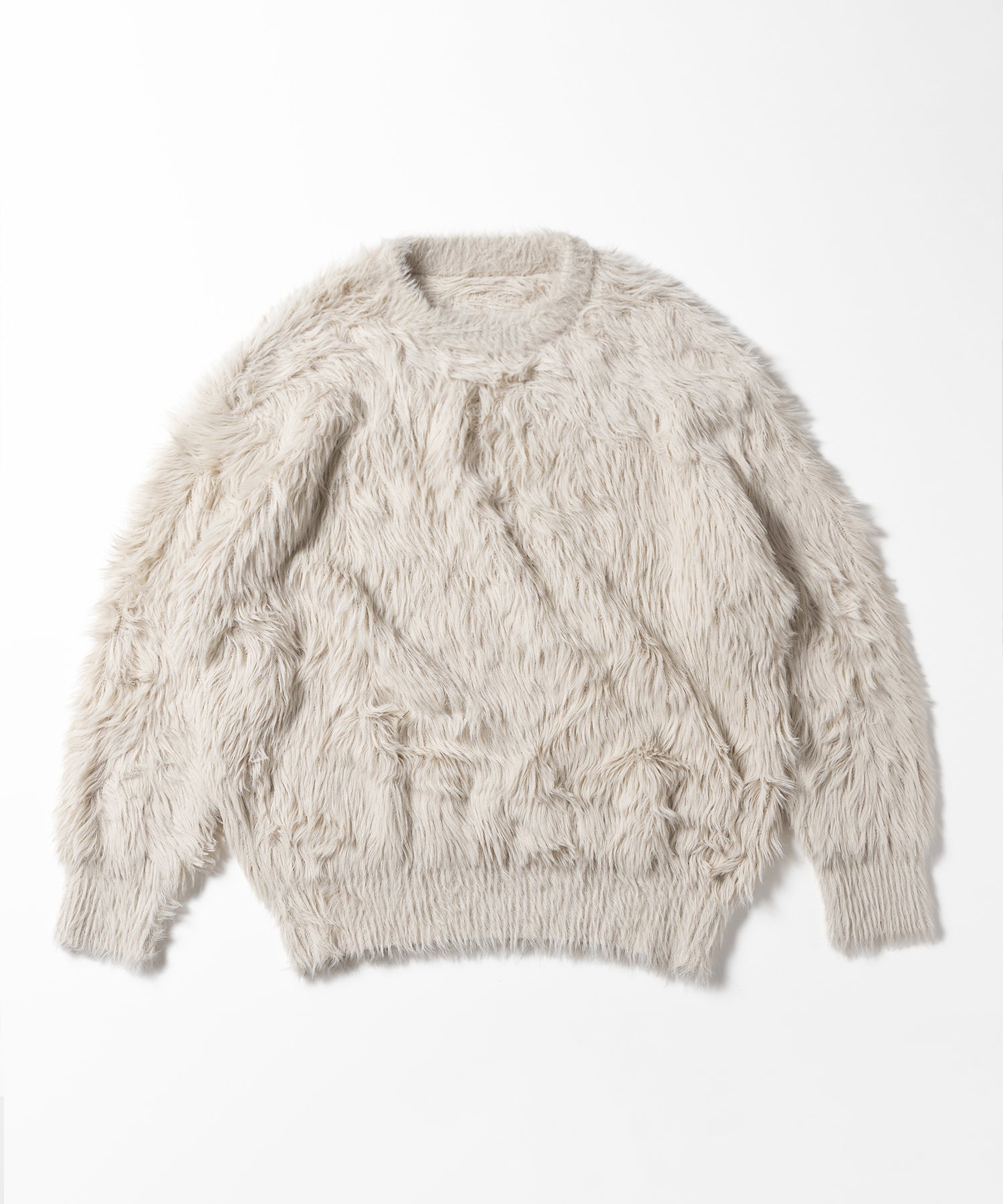 【 ４color 】ビッグシルエットロングシャギールーズニット ／ big silhouette long shaggy loose knit