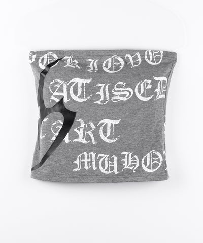 グランジロゴチューブベアトップ ／ grunge logo tube bare top